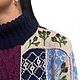 Order Women's sweater Snow rose, merino, patchwork, hand embroidery. SIBERIA COOL (knitting & painting) (Siberia-Cool). Livemaster. . Sweaters Фото №3
