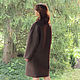Chocolate-colored felted coat. Coats. STUDIO-FELT Katerina Alekseeva. My Livemaster. Фото №4