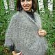 128 - scarf feather grey, Orenburg shawl. Shawls1. Nadegda , pukhovyy platok. Online shopping on My Livemaster.  Фото №2