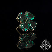 Украшения handmade. Livemaster - original item Golden brooch - pendant with emeralds 