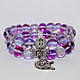 Opal purple, Bead bracelet, Moscow,  Фото №1