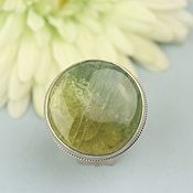 Ring with chrysocolla. Silver