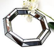 Для дома и интерьера handmade. Livemaster - original item STAINED GLASS MIRROR. Geometric hanging mirror in the frame. Handmade.