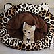 Лежанка - спальный мешок для кошки "Леопард" принт. Лежанки. Мастерская Любовь Ив (lyubov-iv). Ярмарка Мастеров.  Фото №4