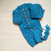 Одежда детская handmade. Livemaster - original item Knitted Romper for newborn. Handmade.