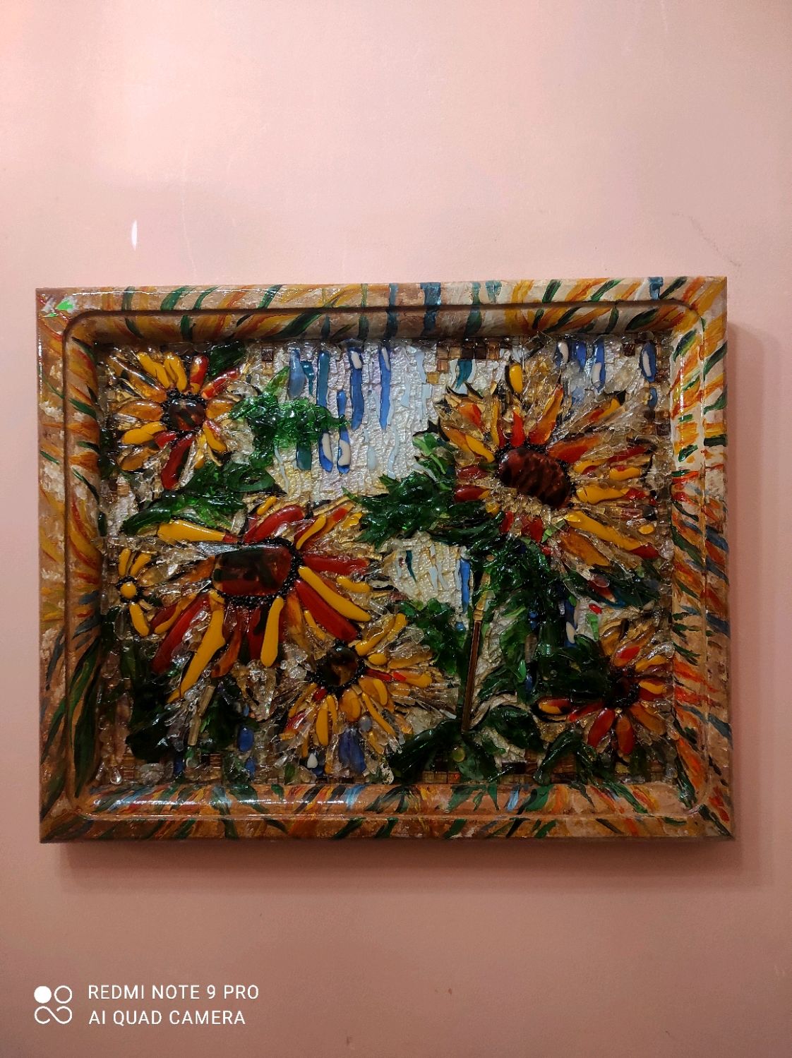 Картина из плавленого цветного стекла ( фьюзинг)
