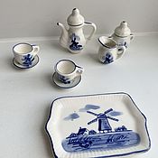 Винтаж handmade. Livemaster - original item Doll Porcelain Tableware Set Porcelain Holland Toys Vintage. Handmade.