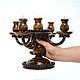 Candelabra for 5 candles made of handmade Siberian cedar. WC25. Candlesticks. ART OF SIBERIA. Online shopping on My Livemaster.  Фото №2