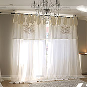 Для дома и интерьера handmade. Livemaster - original item The curtains are linen with embroidery. Handmade.