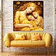 Golden Painting Mom and Kids. Love Painting Family. Family portrait. Pictures. House of the Sun (irina-bast). My Livemaster. Фото №4
