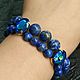 Bracelet made of lapis lazuli with crystals. Bead bracelet. Jewelry Elena. My Livemaster. Фото №6