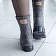 Shoes women's felted Wet asphalt. Boots. Studio authoring works  Nora (Nikuljak). My Livemaster. Фото №5
