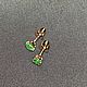 Серьги с натуральным Уральским изумрудом 0.80 ct. Серьги классические. Елена. Ярмарка Мастеров.  Фото №6