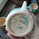  ceramic Poisonous Mushroom mug, turquoise. Mugs and cups. alisbelldoll (alisbell). My Livemaster. Фото №5