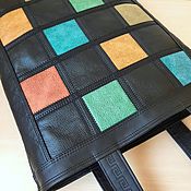 Сумки и аксессуары handmade. Livemaster - original item Women`s black bag, shopper, patchwork, large bag, 354. Handmade.