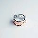 Silver ring with gold, pale pink, Rings, Kaluga,  Фото №1