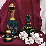 Картины и панно handmade. Livemaster - original item Oil painting. Orchid and Venice Classic Still life. Handmade.