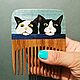 Заказать Гребень - расческа для волос из дерева ручной работы Котики. WoodSimka. Ярмарка Мастеров. . Гребни Фото №3