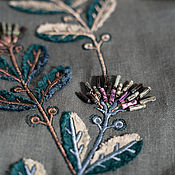 Одежда handmade. Livemaster - original item Long linen Shirt patchwork with embroidery. Handmade.