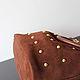 Brown Suede Bag with Decor, Hobo Bag. Sacks. Olga'SLuxuryCreation. My Livemaster. Фото №4