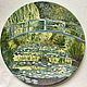  Decorative plate, oil painting. Bridge Of Giverny, Plates, Moscow,  Фото №1