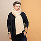Beige scarf for men. Scarves. SHAPAR - knitting clothes. My Livemaster. Фото №5