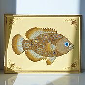 Картины и панно handmade. Livemaster - original item Bulk MONEY FISH a gift to a fisherman. Handmade.