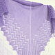 Knitted shawl made of mohair, Down shawl with openwork lilac knitting needles. Shawls. Lace Shawl by Olga. My Livemaster. Фото №4
