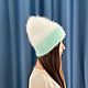 Шапка Бини двойная. Шапки. Knit hats. Интернет-магазин Ярмарка Мастеров.  Фото №2
