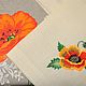 Set of tablecloth and napkins with embroidery 'Poppy', Tablecloths, Moscow,  Фото №1