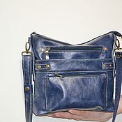 Сумки и аксессуары handmade. Livemaster - original item Leather bag color blue (medium size). Handmade.