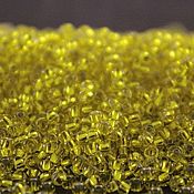 Материалы для творчества handmade. Livemaster - original item 10 grams of 10/0 seed Beads, Czech Preciosa yellow 87010 Premium EXT silver. Handmade.