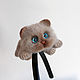 Bezel with beige cat. Headband. handmade toys by Mari (handmademari). Online shopping on My Livemaster.  Фото №2