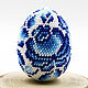 Easter egg from beads 'Gzhel', Eggs, Naberezhnye Chelny,  Фото №1