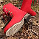 Заказать Валяные ботинки  Red Shoes. Климчук Марина    mari_tyme. Ярмарка Мастеров. . Ботинки Фото №3