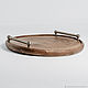 Round Serving tray with handles (38#2. Trays. ART OF SIBERIA. Online shopping on My Livemaster.  Фото №2