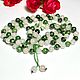 rosary. Small. 108 beads. Rose quartz and Zoisite. 8 mm, Rosary, Krasnodar,  Фото №1