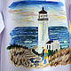 Sweatshirt sweatshirt hoodie Family with a couple, lighthouse and sea hand painted. Jumpers. Koler-art handpainted wear. Online shopping on My Livemaster.  Фото №2