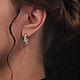 Серьги кольца серебро 925 пробы в инкрустации фианитов premium. Серьги-кольца. MARIA GUSEVA Fashion Jewelry. Ярмарка Мастеров.  Фото №4