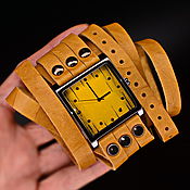 Украшения handmade. Livemaster - original item watches: Wrist watch. Red, Orange, Copper, Chestnut. Handmade.