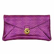 Винтаж handmade. Livemaster - original item Bright purple clutch bag with a lock. New. Handmade.