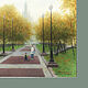 Moscow Yauzsky Boulevard autumn landscape watercolor drawing. Pictures. ulumbekov (ulumbekov). My Livemaster. Фото №4