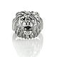 Order Ring lion cast of silver (two options). EmeraldGold. Livemaster. . Ring Фото №3