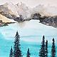 Watercolor painting ' Mountain lake', Pictures, Moscow,  Фото №1