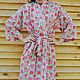 Robe-kimono ' Red flowers». Robes. O.N.E. Studio. Online shopping on My Livemaster.  Фото №2