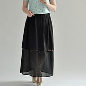 Одежда handmade. Livemaster - original item Skirt marlewski black cotton 100. Handmade.