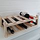 Order Bunk shelf for wine and champagne under 10 bottles. Color Wood. Livemaster. . Stand for bottles and glasses Фото №3
