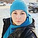 Шапка из мериноса любого цвета. Шапки. Нина Ким вязанные аксессуары. Ярмарка Мастеров.  Фото №6
