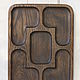 Menazhnitsa de madera de roble en 5 compartimentos. El color oscuro. Scissors. derevyannaya-masterskaya-yasen (yasen-wood). Ярмарка Мастеров.  Фото №6