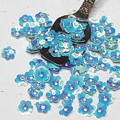 Материалы для творчества handmade. Livemaster - original item Sequins flowers 8 mm Blue 2 g. Handmade.